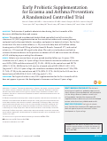 Cover page: Early Probiotic Supplementation for Eczema and Asthma Prevention: A Randomized Controlled Trial.