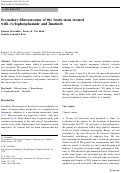 Cover page: Secondary fibrosarcoma of the brain stem treated with cyclophosphamide and Imatinib