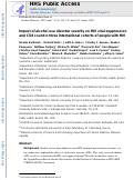 Cover page: Impact of alcohol use disorder severity on human immunodeficiency virus (HIV) viral suppression and CD4 count in three international cohorts of people with HIV.