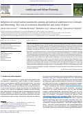 Cover page: Adoption of conservation easements among agricultural landowners in Colorado and Wyoming: The role of economic dependence and sense of place