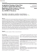 Cover page: Longitudinal Tracking of Vape Shop Compliance With State Business Regulations Within Southern California Ethnic Neighborhoods During the COVID-19 Pandemic