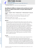 Cover page: Quantifying the Difference between Active and Passive Control Groups in Cognitive Interventions Using two Meta-Analytical Approaches.