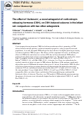 Cover page: The effect of 'Astressin', a novel antagonist of corticotropin releasing hormone (CRH), on CRH-induced seizures in the infant rat: comparison with two other antagonists.