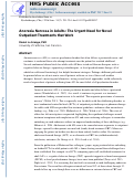 Cover page: Anorexia Nervosa in Adults: The Urgent Need for Novel Outpatient Treatments That Work