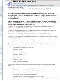 Cover page: Characterization of Prevalent, Post-Endoscopy, and Incident Esophageal Cancer in the United States: A Large Retrospective Cohort Study.