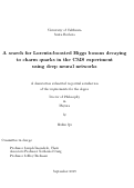Cover page: A search for Lorentz-boosted Higgs bosons decaying to charm quarks in the CMS experiment using deep neural networks
