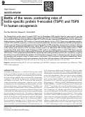 Cover page: Battle of the sexes: contrasting roles of testis-specific protein Y-encoded (TSPY) and TSPX in human oncogenesis.