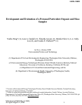 Cover page: Development and evaluation of a novel personal participate organic and mass sampler