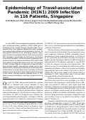 Cover page: Epidemiology of Travel-associated Pandemic (H1N1) 2009 Infection in 116 Patients, Singapore - Volume 16, Number 1—January 2010 - Emerging Infectious Diseases journal - CDC