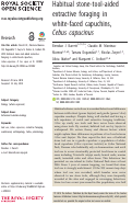 Cover page: Habitual stone-tool-aided extractive foraging in white-faced capuchins, Cebus capucinus