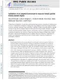 Cover page: Validation of an adapted instrument to measure female genital fistula-related stigma