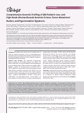 Cover page: Comprehensive Genomic Profiling of 282 Pediatric Low- and High-Grade Gliomas Reveals Genomic Drivers, Tumor Mutational Burden, and Hypermutation Signatures.