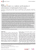 Cover page: Androgen receptor as a mediator and biomarker of radioresistance in triple-negative breast cancer