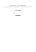 Cover page: Consensus and Contribution: Shared Status Hierarchies Promote Group Success