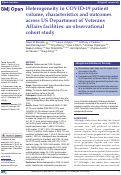 Cover page: Heterogeneity in COVID-19 patient volume, characteristics and outcomes across US Department of Veterans Affairs facilities: an observational cohort study