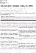 Cover page: Draft Genome Sequence of Tatumella sp. Strain UCD-D_suzukii (Phylum Proteobacteria) Isolated from Drosophila suzukii Larvae