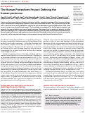 Cover page: The Human Proteoform Project: Defining the human proteome