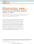 Cover page: The impact of the metabotropic glutamate receptor and other gene family interaction networks on autism