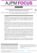 Cover page: Understanding Multiprogram Take-Up of Safety Net Programs Among California Families.