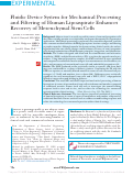 Cover page: Fluidic Device System for Mechanical Processing and Filtering of Human Lipoaspirate Enhances Recovery of Mesenchymal Stem Cells.