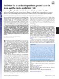 Cover page: Evidence for a conducting surface ground state in high-quality single crystalline FeSi