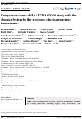 Cover page: One‐year outcomes of the ARTISAN‐SNM study with the Axonics System for the treatment of urinary urgency incontinence