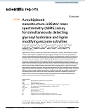 Cover page: A multiplexed nanostructure-initiator mass spectrometry (NIMS) assay for simultaneously detecting glycosyl hydrolase and lignin modifying enzyme activities