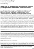 Cover page: Creation of an NCI comparative brain tumor consortium: informing the translation of new knowledge from canine to human brain tumor patients