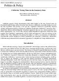 Cover page: California: Taxing Times in the Sanctuary State