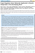 Cover page: Foxp2 Regulates Gene Networks Implicated in Neurite Outgrowth in the Developing Brain