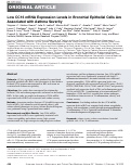 Cover page: Low CC16 mRNA Expression Levels in Bronchial Epithelial Cells Are Associated with Asthma Severity.