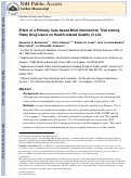 Cover page: Effect of a primary care based brief intervention trial among risky drug users on health-related quality of life