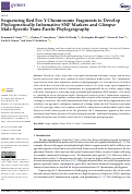 Cover page: Sequencing Red Fox Y Chromosome Fragments to Develop Phylogenetically Informative SNP Markers and Glimpse Male-Specific Trans-Pacific Phylogeography