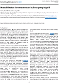 Cover page: Macrolides for the treatment of bullous pemphigoid