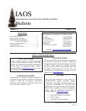 Cover page: IAOS Bulletin 31