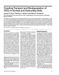 Cover page: Coupling transport and biodegradation of VOCs in surface and subsurface soils.