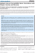 Cover page: Multiple sclerosis susceptibility genes: associations with relapse severity and recovery.