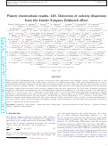 Cover page: Planck intermediate results