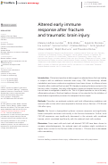 Cover page: Altered early immune response after fracture and traumatic brain injury