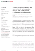 Cover page: Integrated carbon capture and conversion: A review on C2+ product mechanisms and mechanism-guided strategies