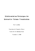 Cover page: Multiresolution Techniques for Interactive Volume Visualization