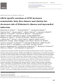 Cover page: Allele-specific variation at APOE increases nonalcoholic fatty liver disease and obesity but decreases risk of Alzheimer’s disease and myocardial infarction