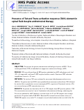 Cover page: Presence of Tat and transactivation response element in spinal fluid despite antiretroviral therapy.