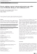 Cover page: Recent cadmium exposure among male partners may affect oocyte fertilization during in vitro fertilization (IVF)