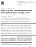 Cover page: Multiple breast cancer risk variants are associated with differential transcript isoform expression in tumors