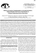 Cover page: Influence of Ionophore Supplementation on Growth Performance, Dietary Energetics and Carcass Characteristics in Finishing Cattle during Period of Heat Stress