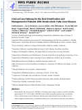 Cover page: Clinical Care Pathway for the Risk Stratification and Management of Patients With Nonalcoholic Fatty Liver Disease