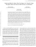 Cover page: Endorsing Help For Others That You Oppose For Yourself: Mind Perception Alters the Perceived Effectiveness of Paternalism