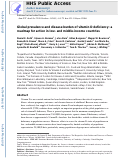 Cover page: Global prevalence and disease burden of vitamin D deficiency: a roadmap for action in low- and middle-income countries.