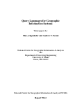 Cover page: Query Languages for Geographic Information Systems (90-12)